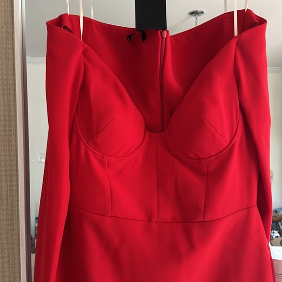 ALEX PERRY BRAM OFF-SHOULDER CRÊPE MINI DRESS - Picture 7 of 13